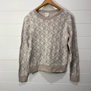 abercrombie kids Beige and Cream Geometric Crewneck Sweater